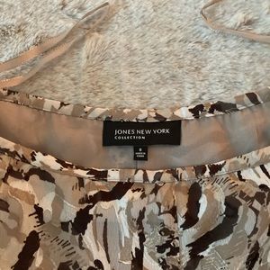 Jones New York ~ Size 8 ~ Taupe/Brown Full Long Skirt